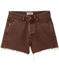 Miu Miu - Bull Denim Shorts - Lyst