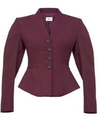 Nissa - Tailored Wool V-Neck Jacket - Lyst