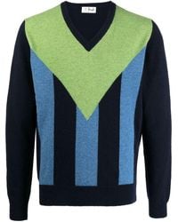 Pringle of Scotland - Vertical-Stripe V-Neck Jumper - Lyst