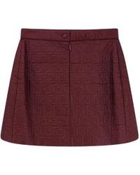 Fendi - Quilted Mini Skirt - Lyst