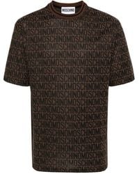 Moschino - T-shirt Met Logo Jacquard - Lyst