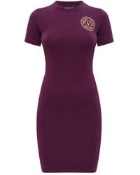 Versace Jeans Couture - ロゴプリント ミニドレス - Lyst