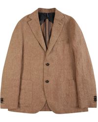 Incotex - Single-Breasted Linen Jacket - Lyst