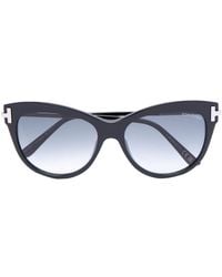 Tom Ford - Cat-Eye Frame Logo Sunglasses - Lyst