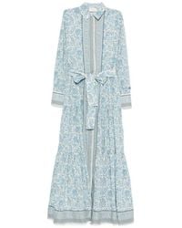 MC2 Saint Barth - Jensen Floral-Print Tiered Maxi Dress - Lyst
