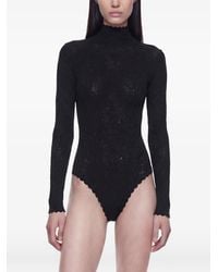 Givenchy - Floral-Lace High-Neck Bodysuit - Lyst