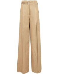 Proenza Schouler - Nautral Dana Wide-leg Trousers - Women's - Cotton/linen/flax - Lyst