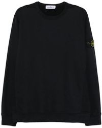 Stone Island - Brushed Organic Cotton Fleece Sweatshirt - Lyst