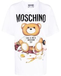 Moschino - T-shirt sartorial teddy bear - Lyst