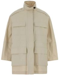 Brunello Cucinelli - Sand Cotton Blend Jacket - Lyst