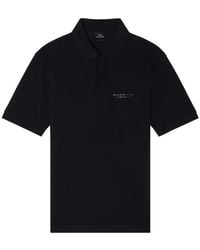 ARMANI EXCHANGE - Logo-Print Short-Sleeve Polo Shirt - Lyst