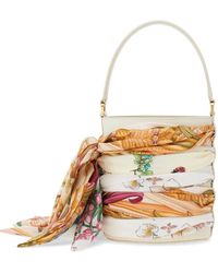 Ferragamo - Mini Bucket Bag With Foulard - Lyst