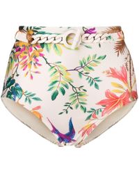 Zimmermann - Floral-print Chain-detail Bikini Bottoms - Lyst
