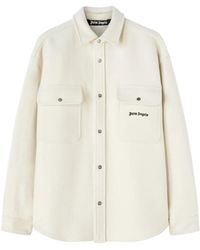 Palm Angels - Logo-embroidered Twill Shirt Jacket - Lyst