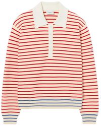 Claudie Pierlot - Pull Rayé À Col Polo - Lyst