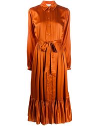 Temperley London Satijnen Blousejurk - Oranje