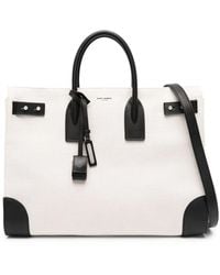 Saint Laurent - Large Sac De Jour Canvas Tote Bag - Lyst