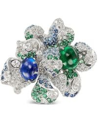 Anabela Chan - Rhodium Vermeil Blossom Multi-Stone Ring - Lyst