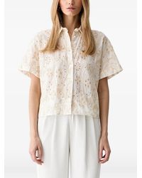 ViCOLO - Broderie-Anglaise Short-Sleeve Shirt - Lyst