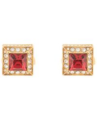 Dolce & Gabbana Boutons de manchette strassés à design carré - Métallisé