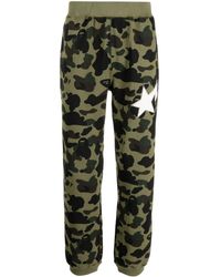 A Bathing Ape - Camouflage-print Cotton Track Pants - Lyst