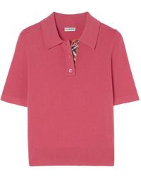 Burberry - Wool Polo Shirt - Lyst