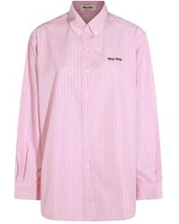 Miu Miu - Poplin Shirt - Lyst