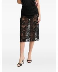 Ermanno Scervino - Lace-Embroidered Midi Skirt - Lyst