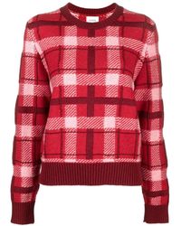 Barrie - Check-pattern Cashmere Jumper - Lyst