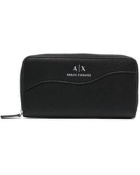ARMANI EXCHANGE - Logo-Print Zip-Fastening Wallet - Lyst