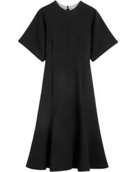 Ami Paris - A-Line Virgin Wool Midi Dress - Lyst