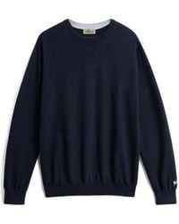 Woolrich - Logo Cotton Sweater - Lyst