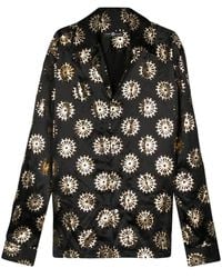 Edward Crutchley - Metallic-Print Silk Shirt - Lyst
