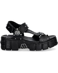 New Rock - Stud-Embellished Chunky-Sole Sandals - Lyst