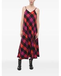 Woolrich - Checked-Pattern Midi Dress - Lyst