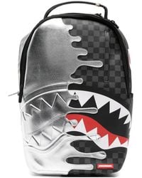 Sprayground - Checkered Metallic-Finish Backpack - Lyst