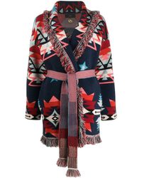 Alanui Cardigan Cali Star a portafoglio - Blu