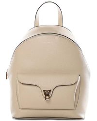 Coccinelle - Flap-Pocket Leather Backpack - Lyst