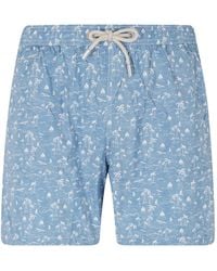 MC2 Saint Barth - Lighting Micro Toile-Print Swim Shorts - Lyst