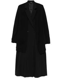 Rundholz - Double-Breasted Layered Coat - Lyst