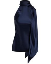Ralph Lauren - Chilton Top Met Halternek En Open Rug - Lyst