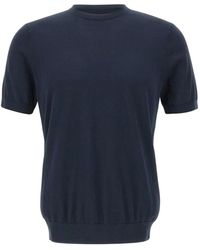 Diktat - Short-Sleeved Cotton Sweater - Lyst