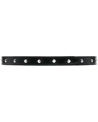 McQueen - Double Belt In Smooth Leather With Silver Studs - Lyst