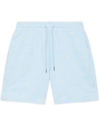 CASABLANCA - Monogram-Embroidered Shorts - Lyst