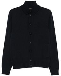 Zanone - Cardigan En Laine À Col Montant - Lyst