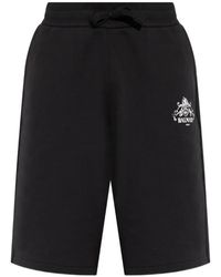Balmain - Logo-Print Drawstring Shorts - Lyst