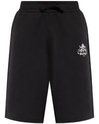 Balmain - Logo-Print Drawstring Shorts - Lyst