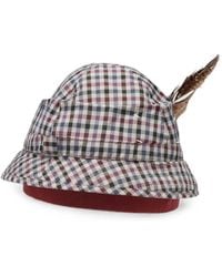 Maison Margiela - Check Trilby Gingham Bucket Hat - Lyst