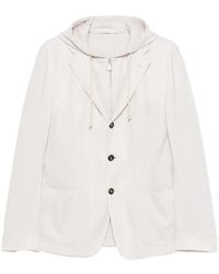 Eleventy - Hooded Single-Breasted Jacket - Lyst
