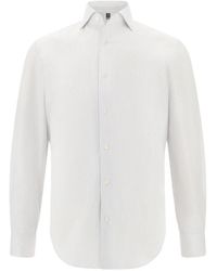 BOGGI - Striped Cotton Shirt Regular Fit - Lyst